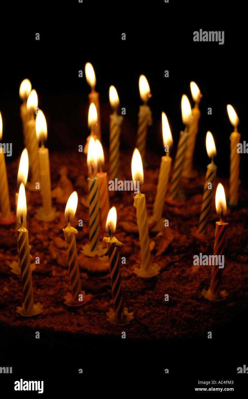birthday cake with candles Stock Photo - Alamy