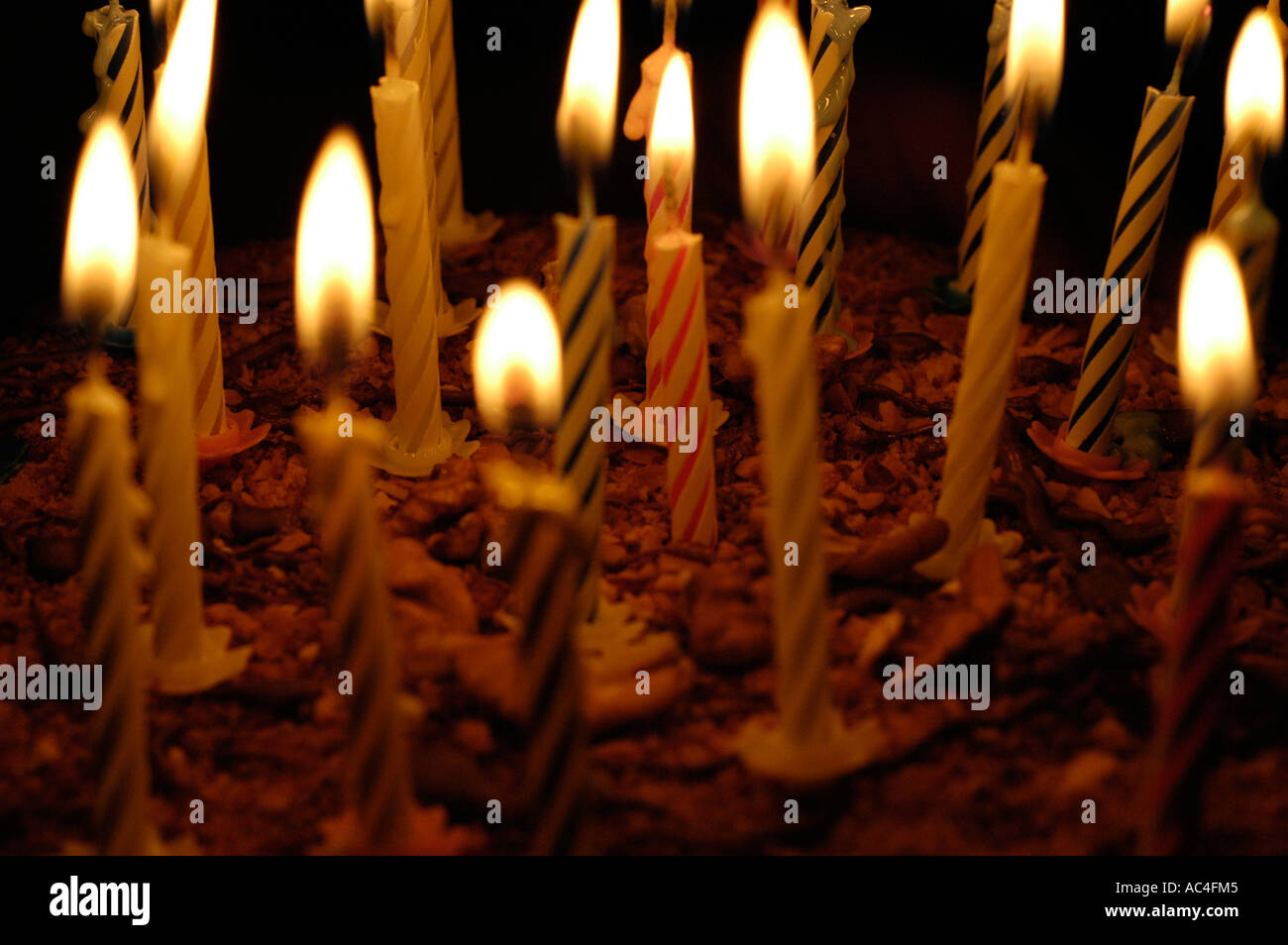 birthday cake with candles Stock Photo - Alamy