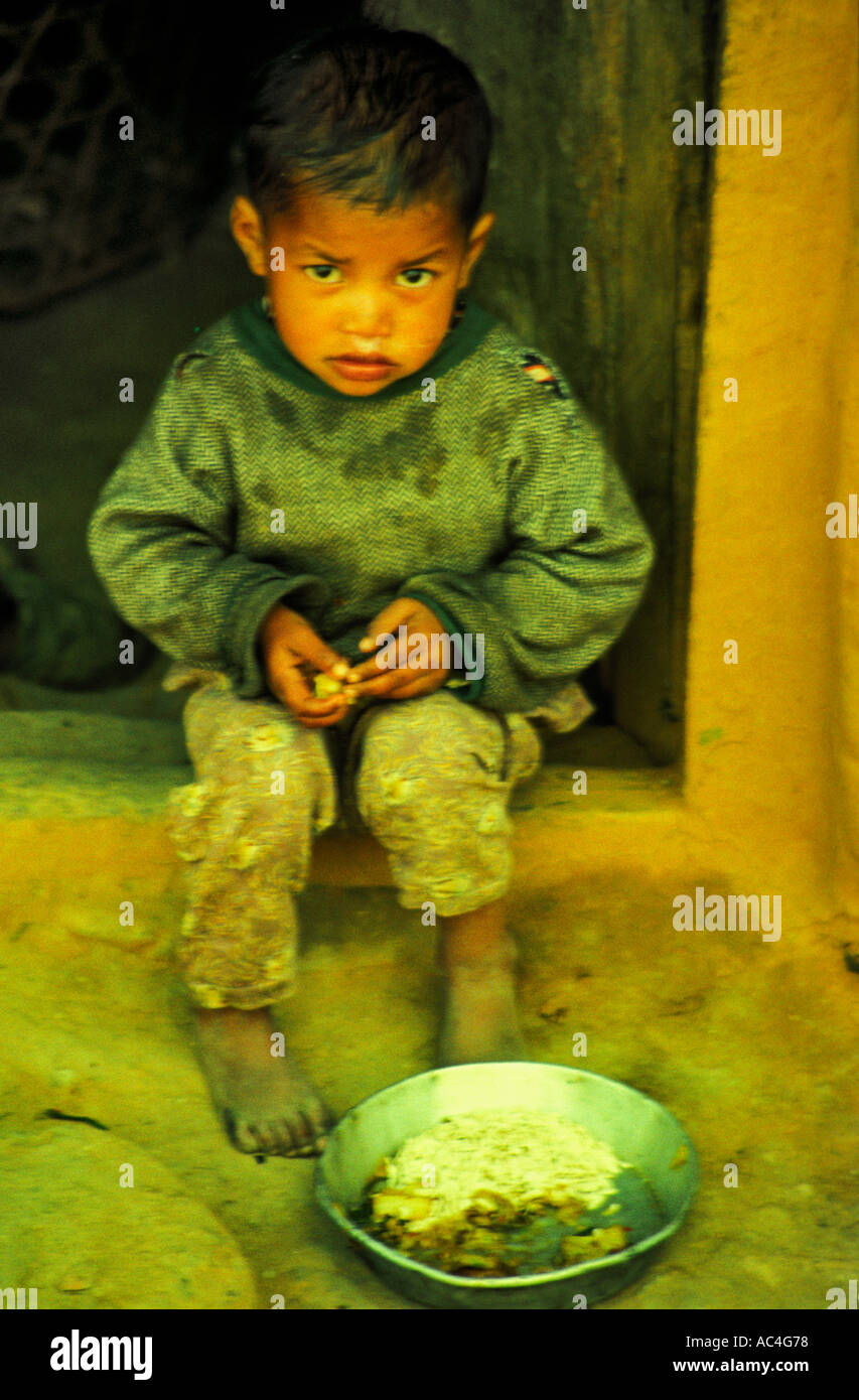 Young child portrait poverty Nepal Stock Photo - Alamy