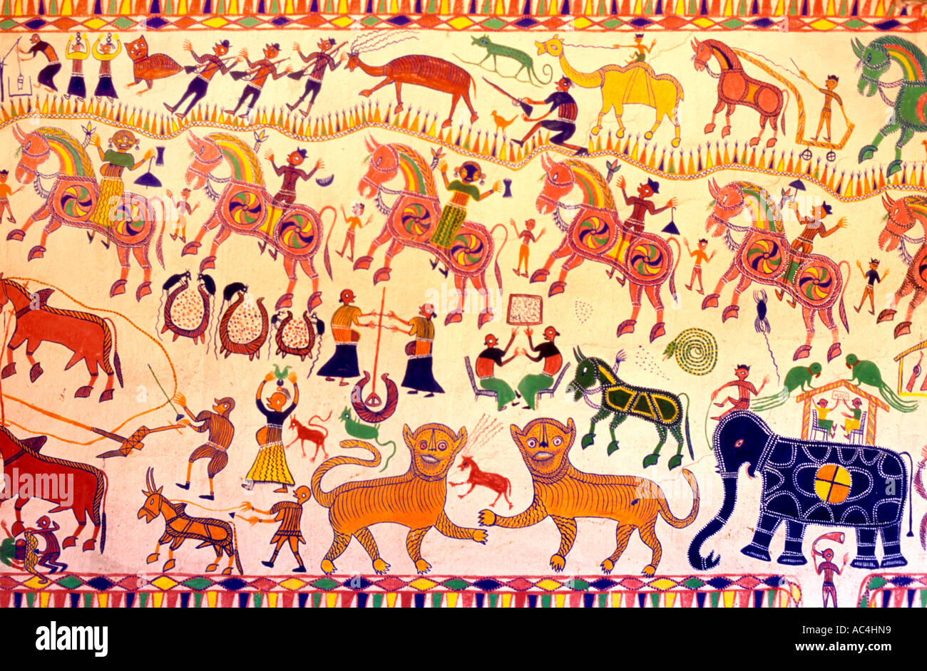 India Rajasthan painting, wall, painting, fresco, art, depiction