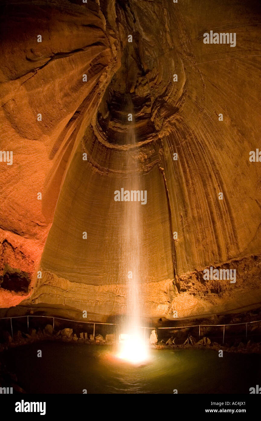 Ruby Falls underground waterfall at Lookout Mountain, Chattanooga