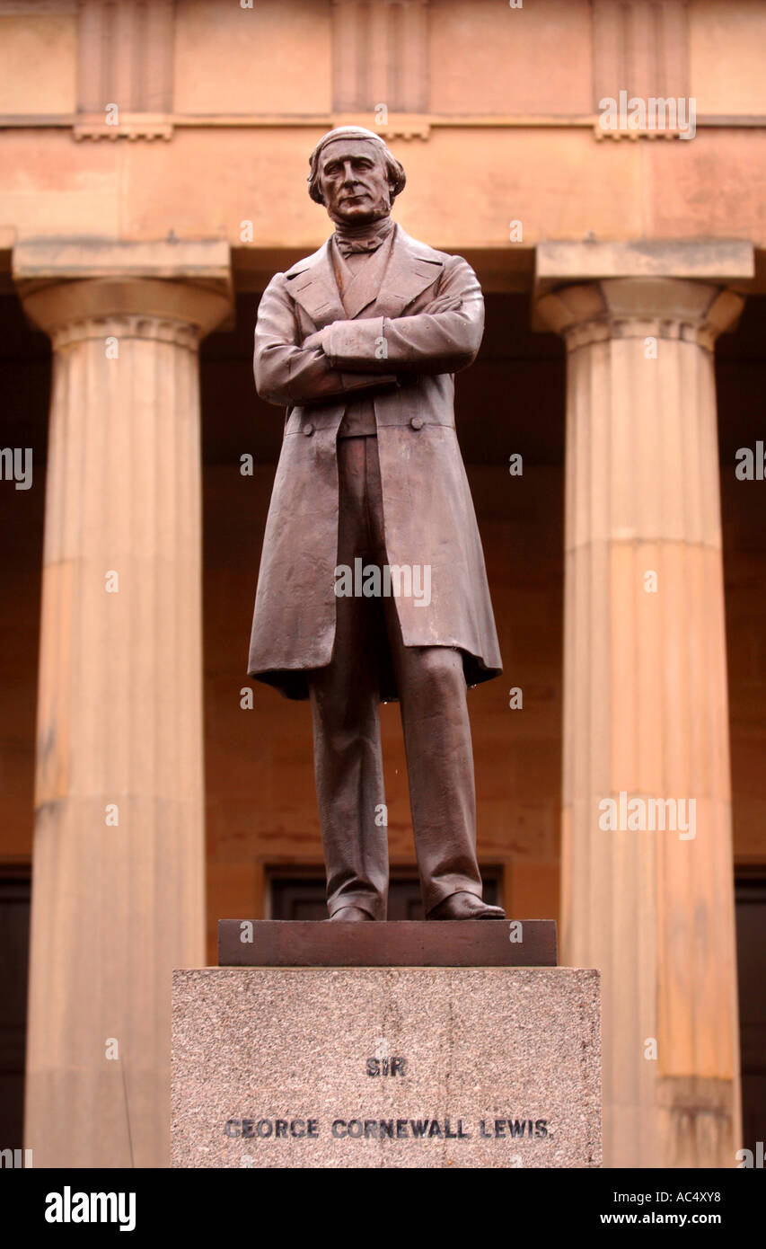THE STATUE TO SIR CORNEWALL LEWIS A LIBERAL MP Stock Photo Alamy