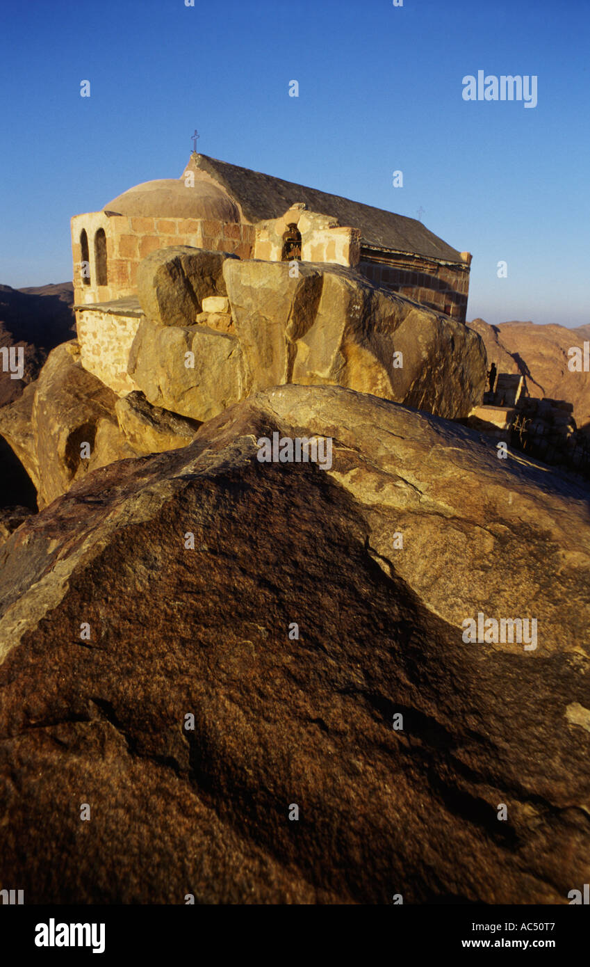 Chapel on the top of Mt Sinai Egypt Stock Photo Alamy