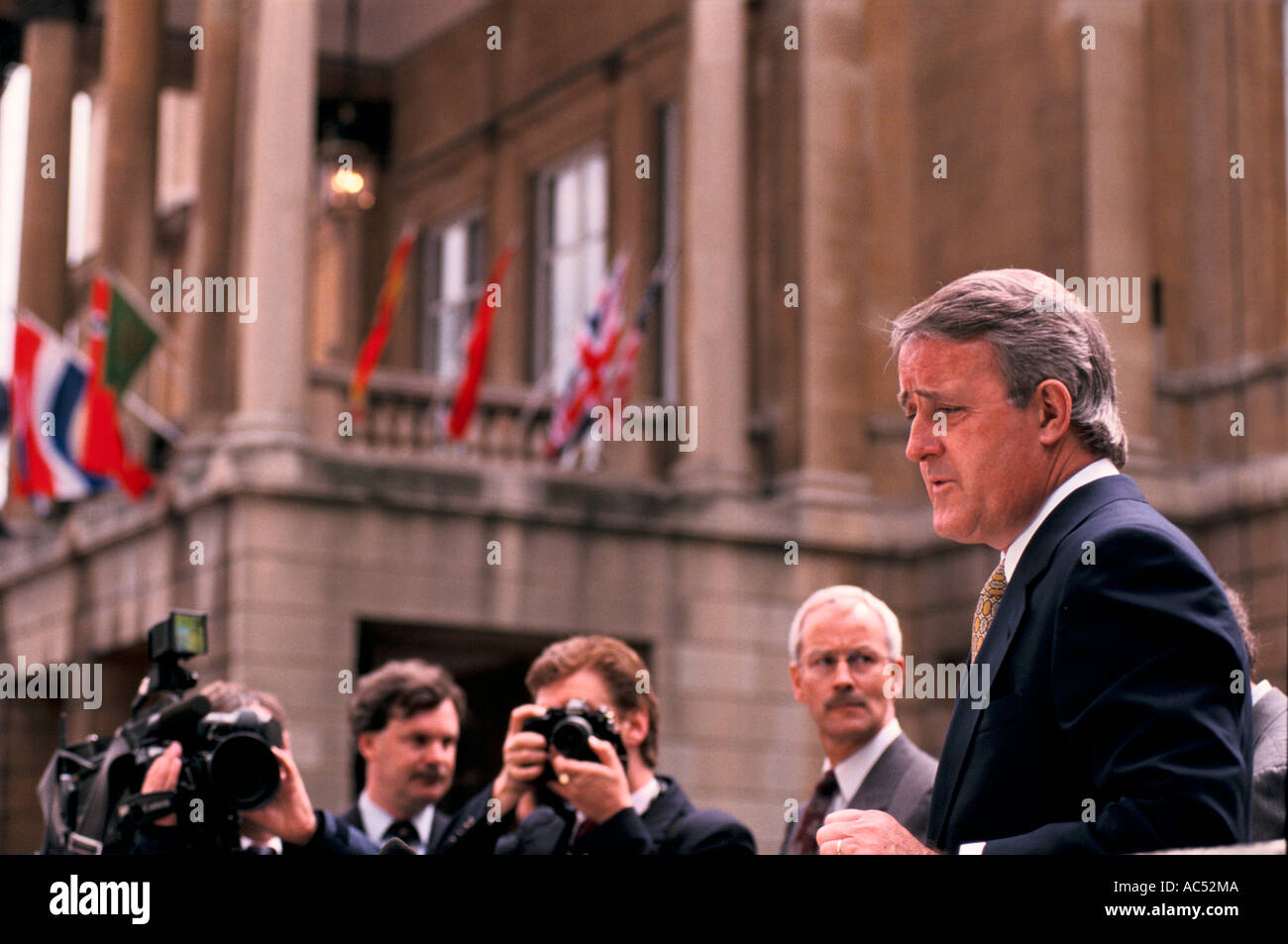 CANADIAN PM BRIAN MULRONEY IN LONDON  Stock Photo