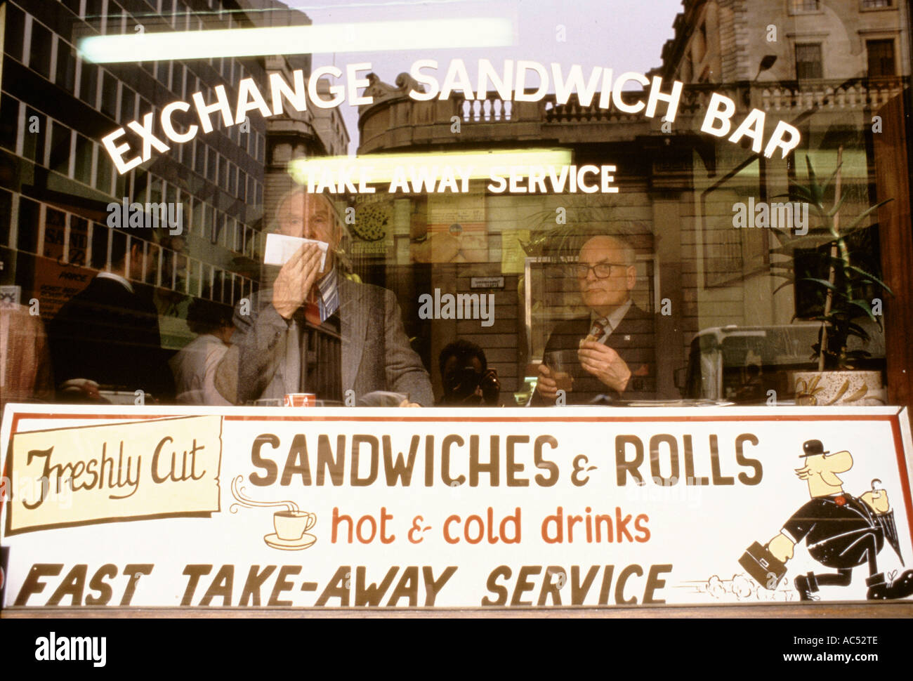 EXCHANGE SANDWICH BAR CITY OF LONDON Stock Photo