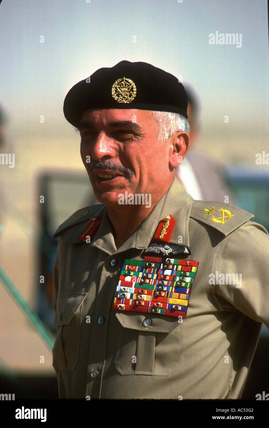 King Hussein of Jordan Stock Photo