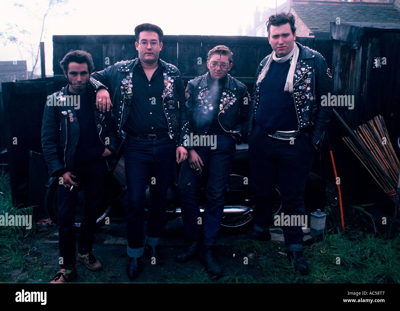 Leather jacket studs hi-res stock photography and images - Alamy