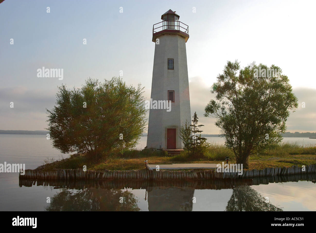 Lighthouse on Sylvan Lake Alberta Canada Stock Photo