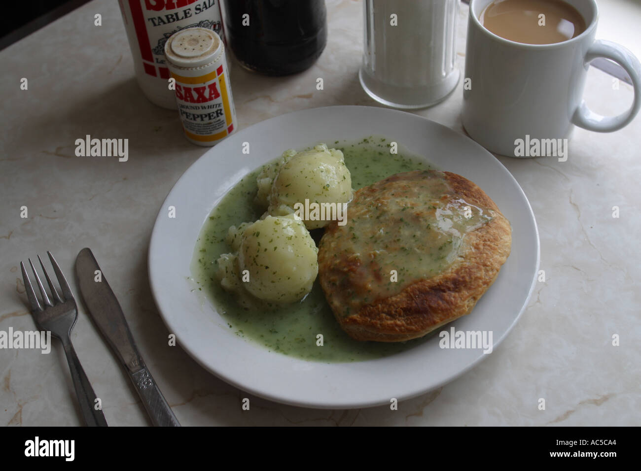 Pie and Mash Greenwich London Stock Photo Alamy