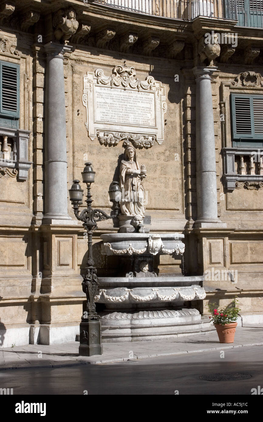 Four Corners Palermo Sicily Italy Stock Photo Alamy