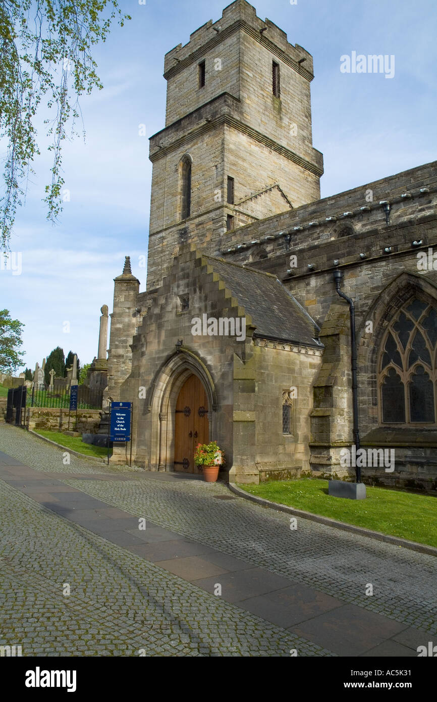 dh  STIRLING STIRLINGSHIRE Church of Scotland Church of the Holy Rude entrance historic kirk Stock Photo