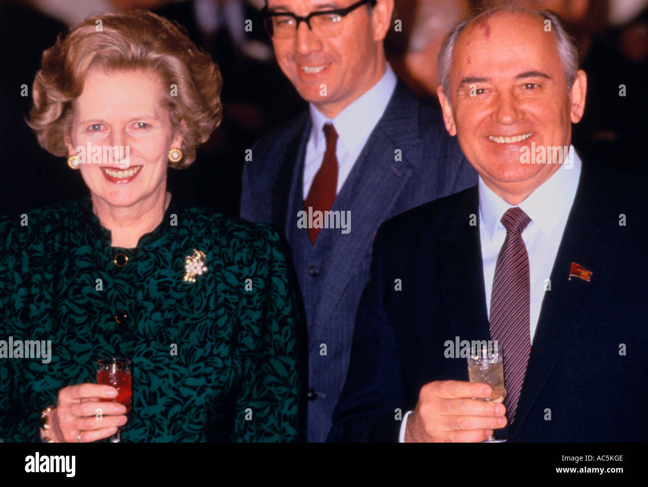 THATCHER AND GORBACHEV 1987 MOSCOW 1987 Stock Photo