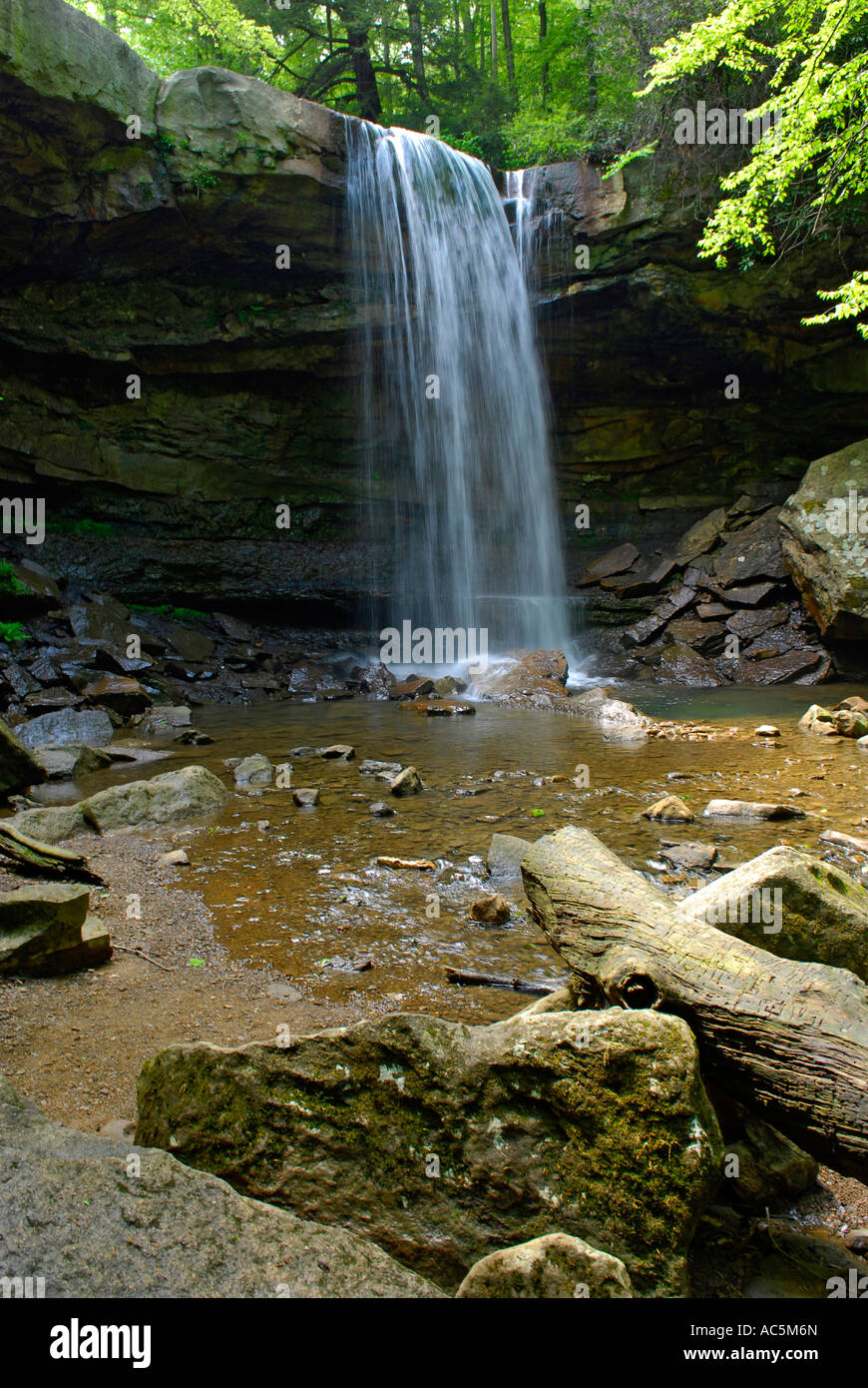 Cucumber Waterfalls in the Ohiopyle State Park Recreation area in Southern Pennsylvania PA Stock Photo