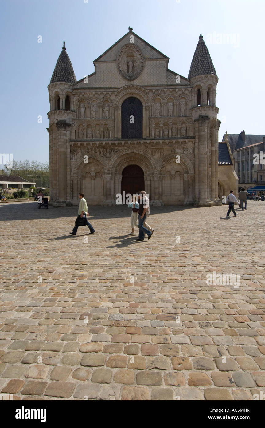 Notre Dame la Grande Poitiers France Stock Photo Alamy