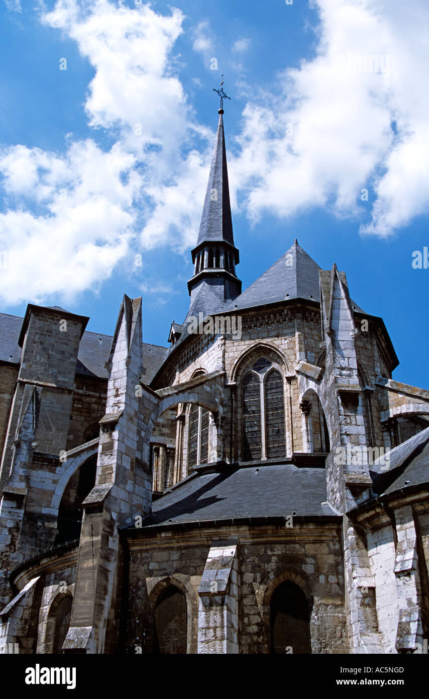 Saint Sauveur Church, Petit Andely, Les Andelys, Normandy, France Stock