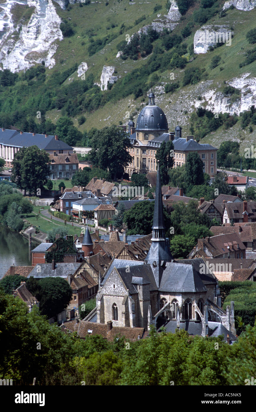 Saint Sauveur Church, Petit Andely, Les Andelys, Normandy, France, from