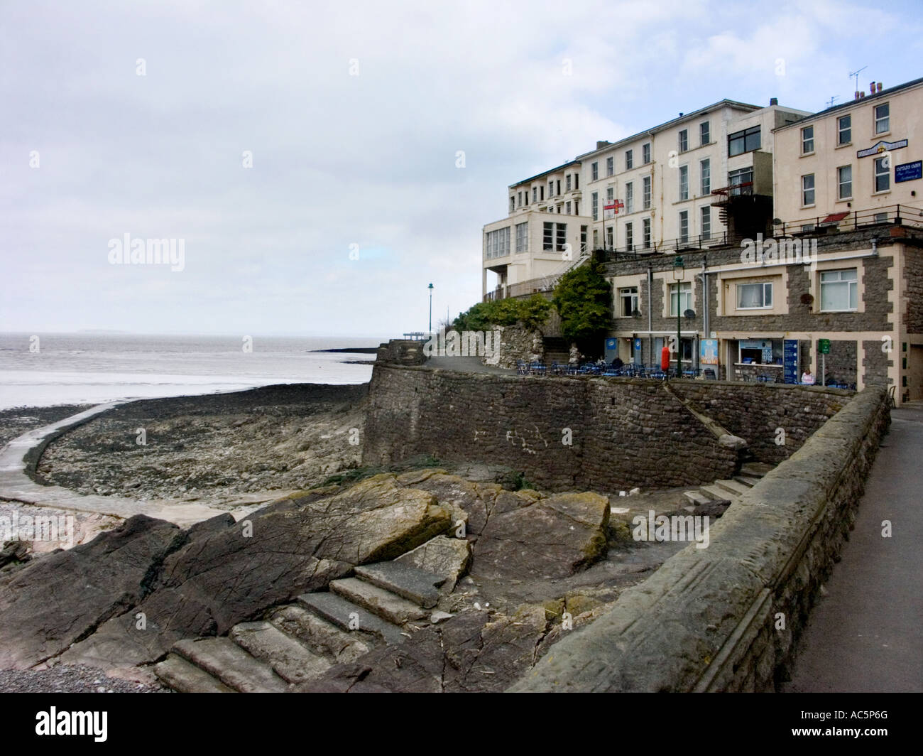Slipway at Anchor Head WestonSuperMare Stock Photo Alamy