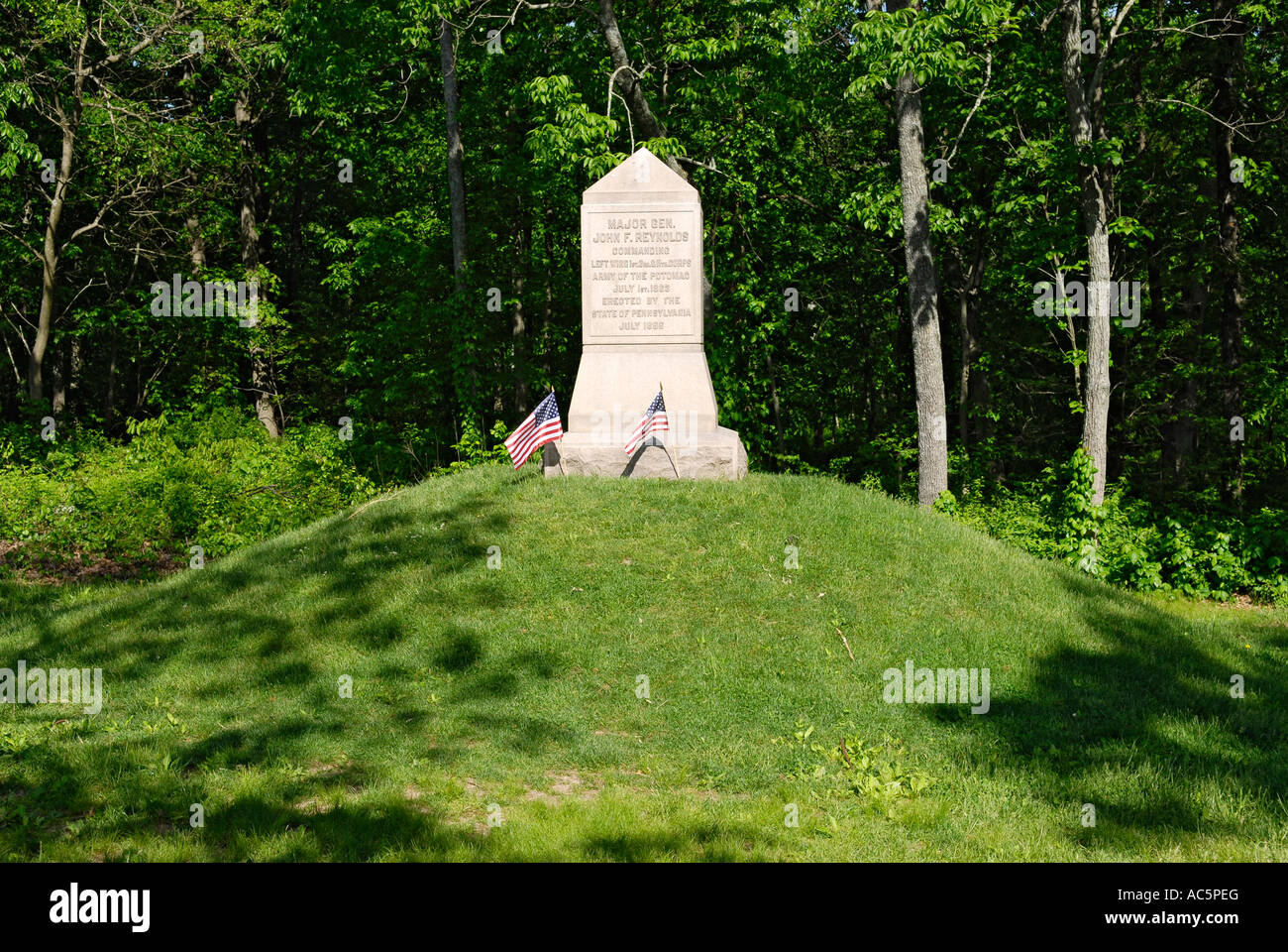 Monument to Major General John Reynolds of Pennsylvania at the Gettysburg National Battlefield