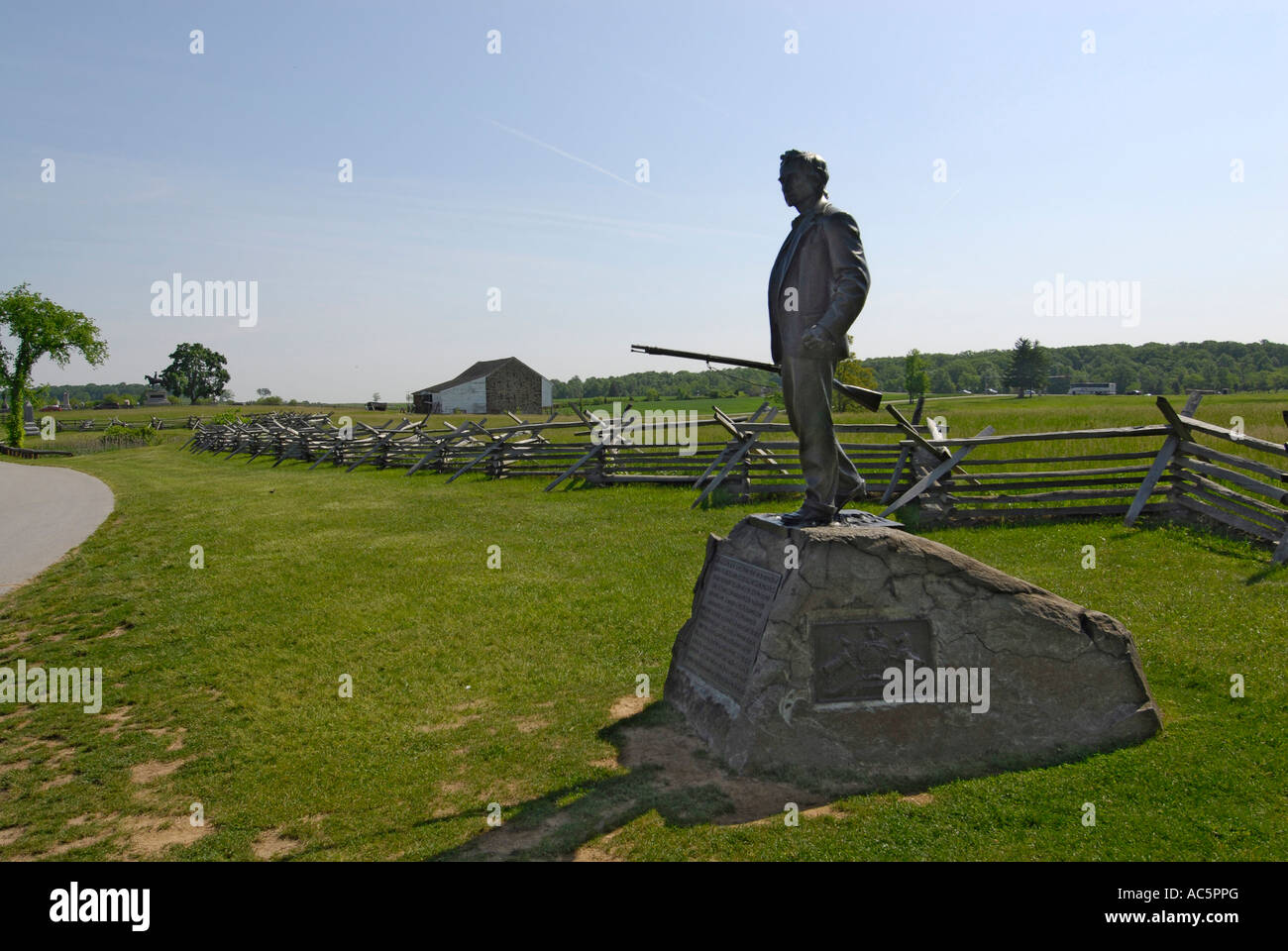 Monument to a citizen named John Burns at the Gettysburg National