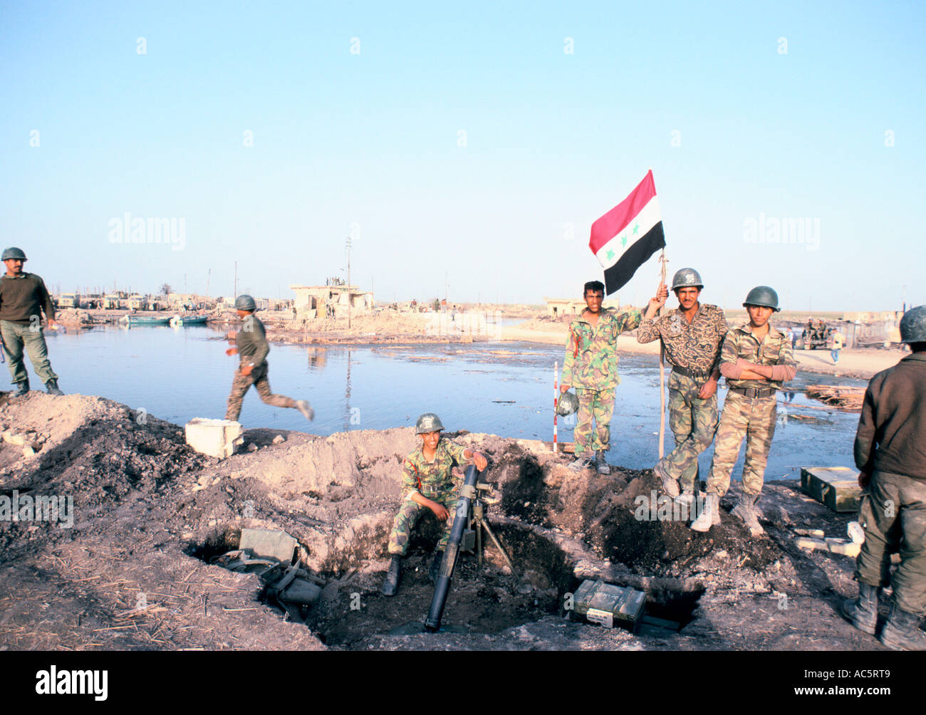 IRAQI TROOPS DURING IRAN IRAQ WAR Stock Photo