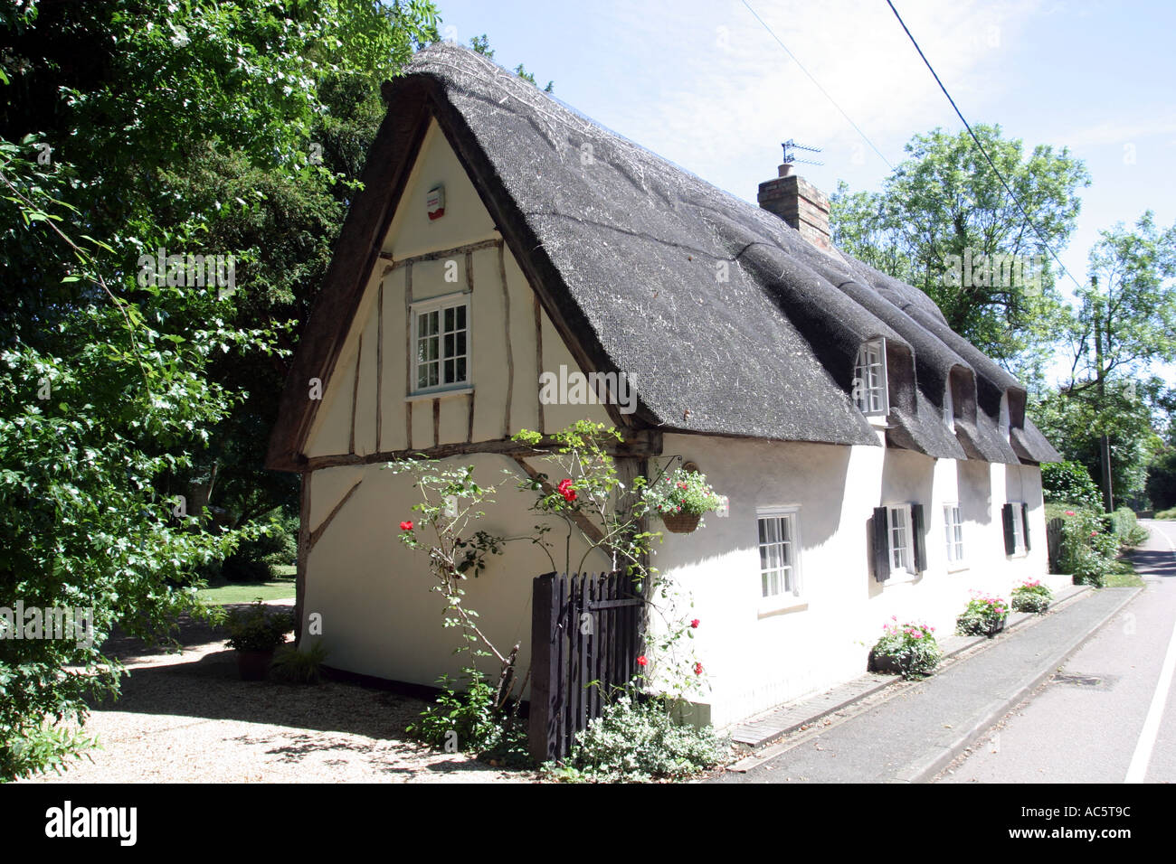 Thatched Cottage - England Stock Photo