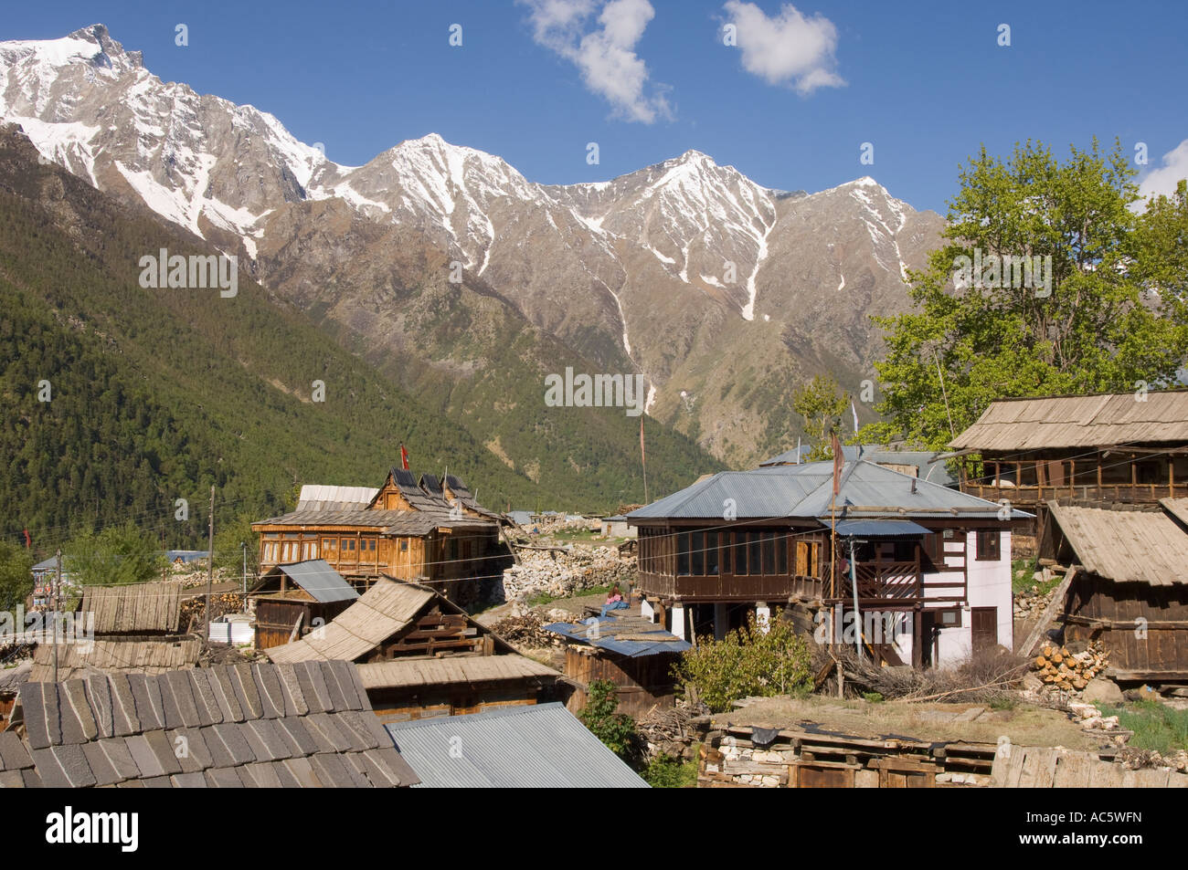 India Himachal Pradesh Kinnaur Baspa Valley Village of Chitkul 3460m ...