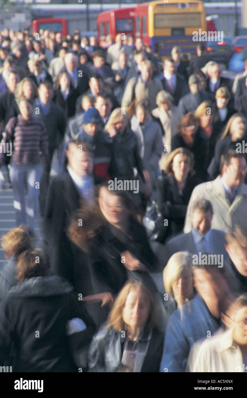 Commuters London UK Stock Photo