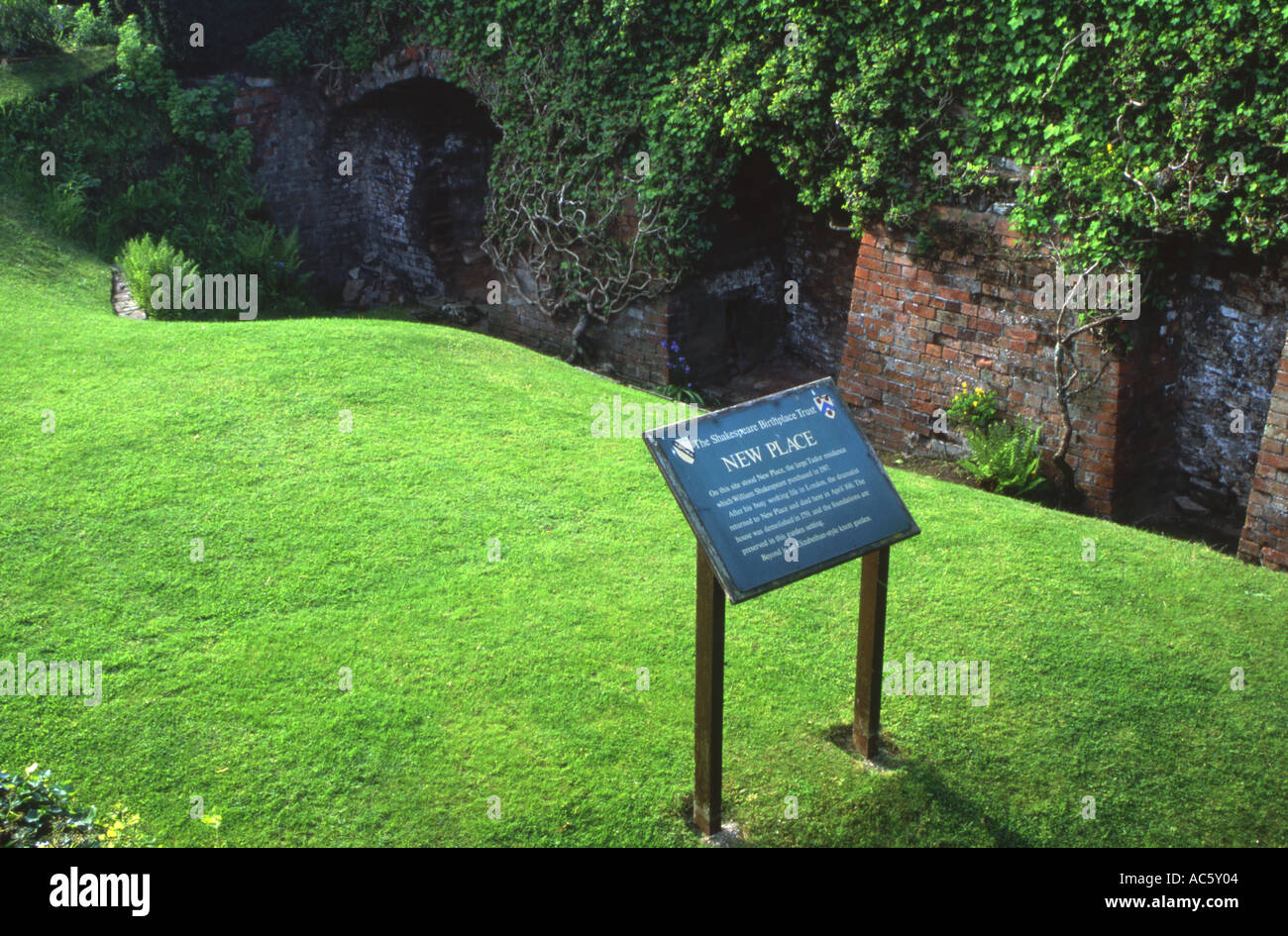The foundations of New Place the house where William Shakespeare died