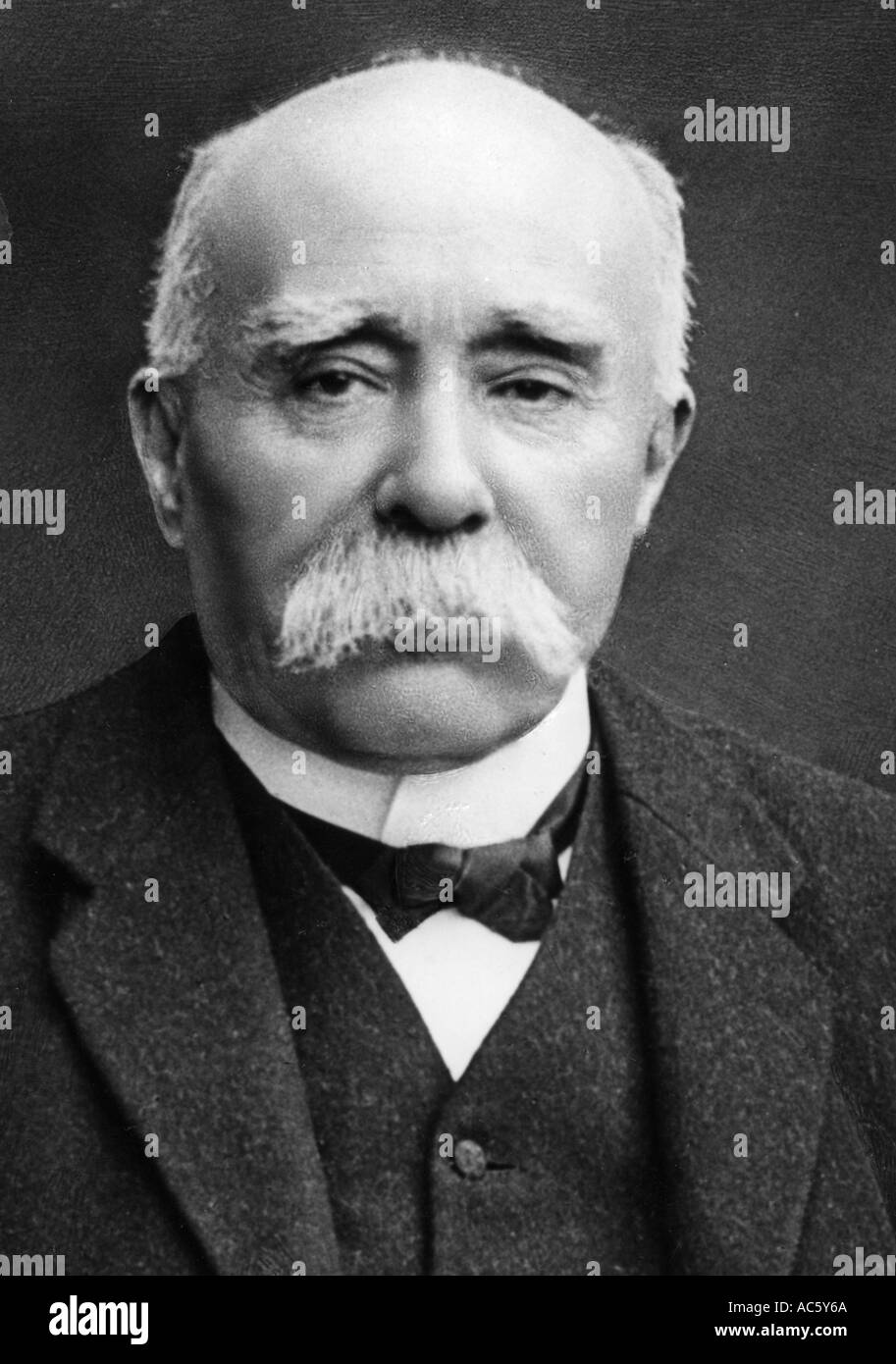GEORGES CLEMENCEAU French politiciian 1841 1929 who was prime Minister from 1906 09 and again from 1917 1919 Stock Photo