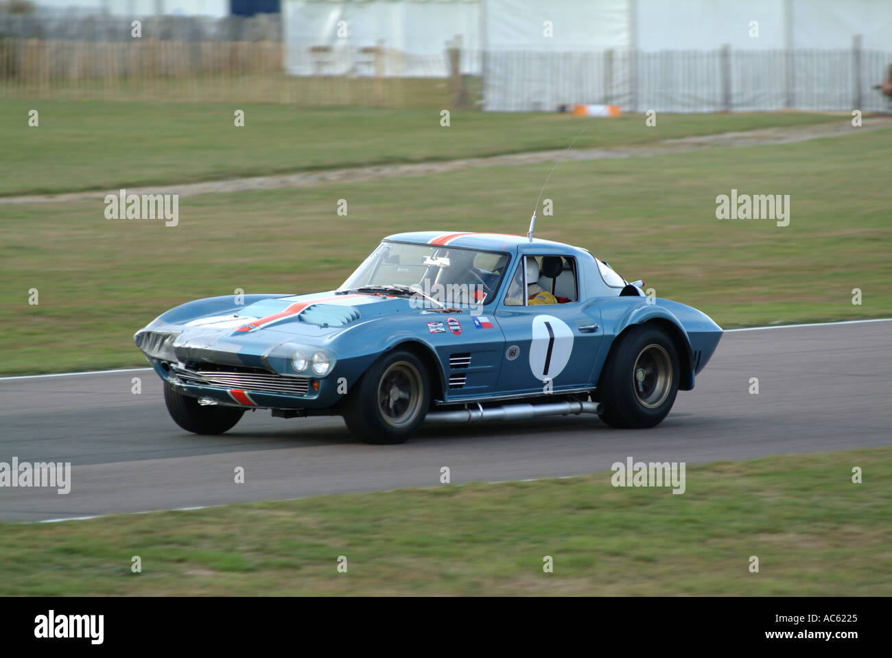 Chevrolet Corvette Grand Sport Sports Car at Goodwood Revival Motor Racing Meeting 2003 West Sussex England United Kingdom UK Stock Photo
