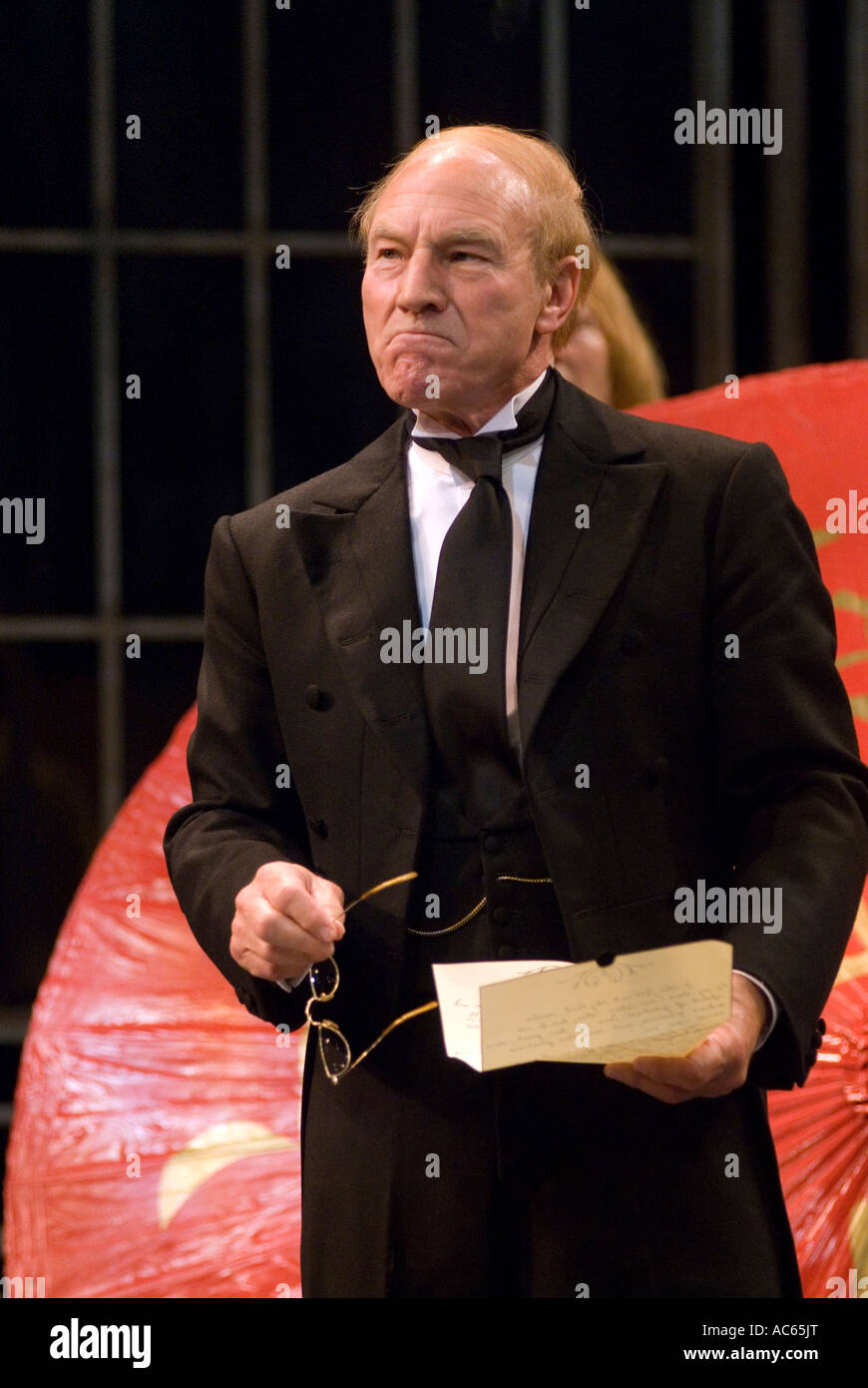 Patrick Stewart as Malvolio in Twelfth Night at Chichester Festival Theatre July 2007 Directed by Philip Franks Stock Photo