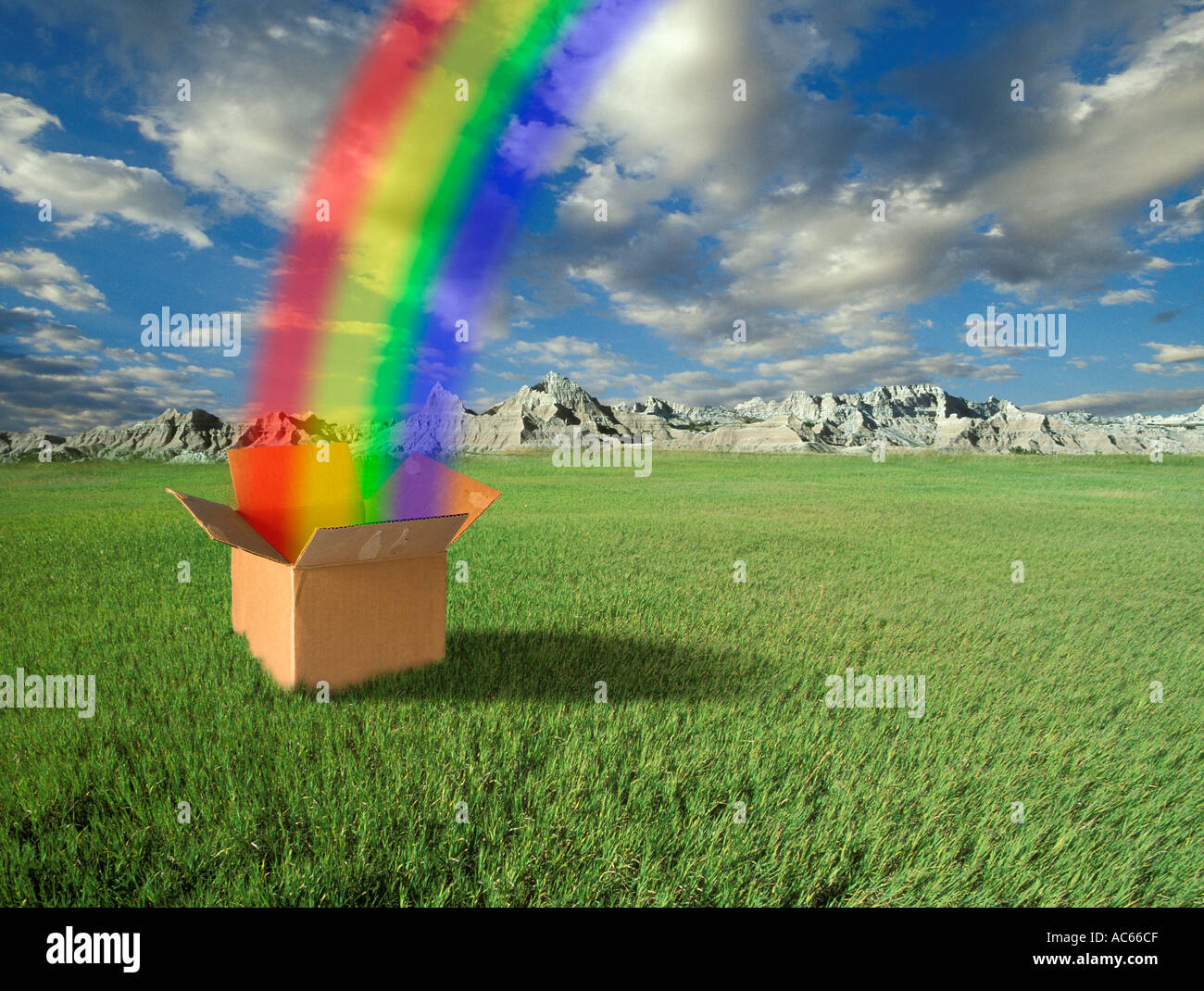 Box of Rainbows version 1 Stock Photo
