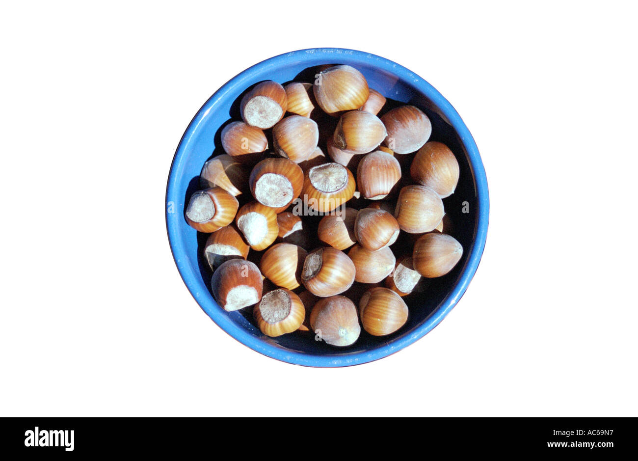 nuts blanck background Stock Photo