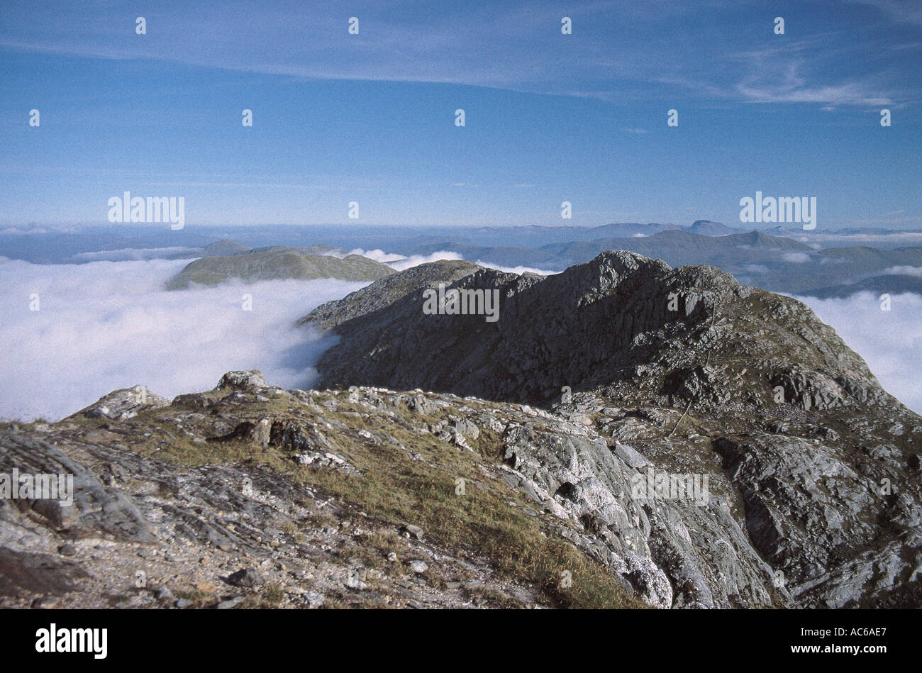 Sgurr nan Coireachan from Garbh Chioch Mhor Stock Photo