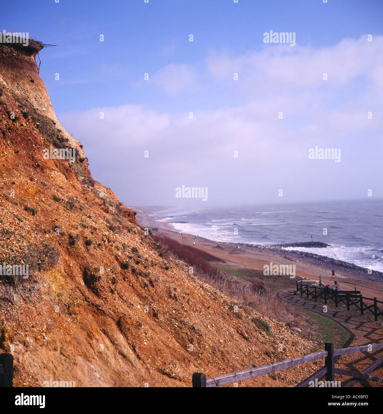 Cliff erosion at Barton on Sea Hampshire England Stock Photo Alamy