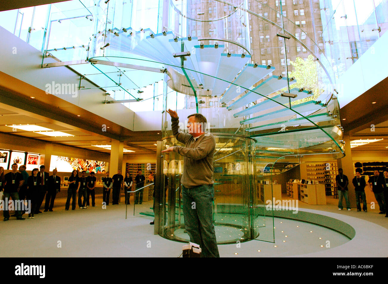 Opening of the second Apple Store in New York City, Ron Johnson Head of Retail for Apple Stock Photo