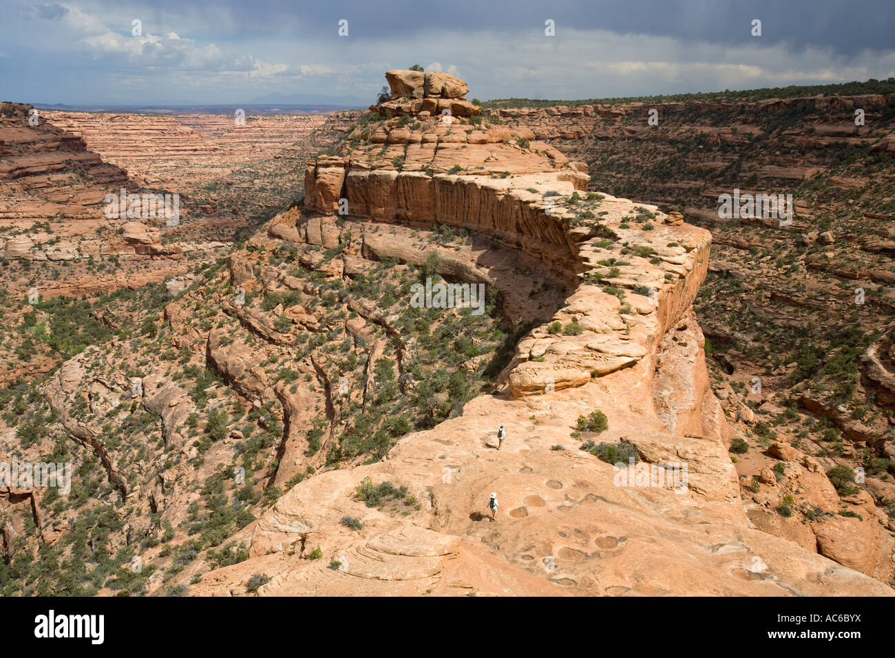 Max and Erin Forgensi hIking to the Citadel ruins in Cedar Mesa Utah