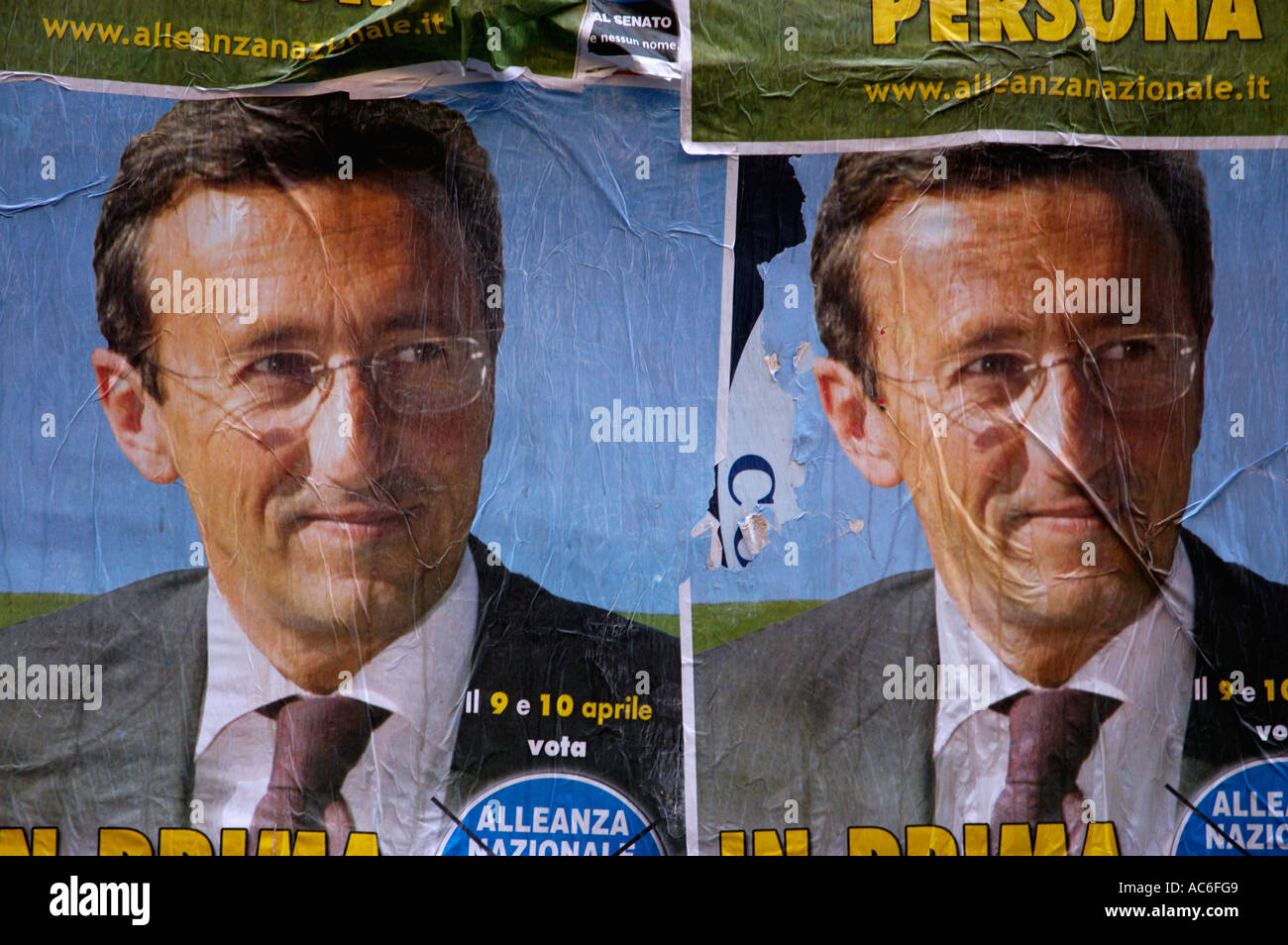 Italian Election Posters Stock Photo