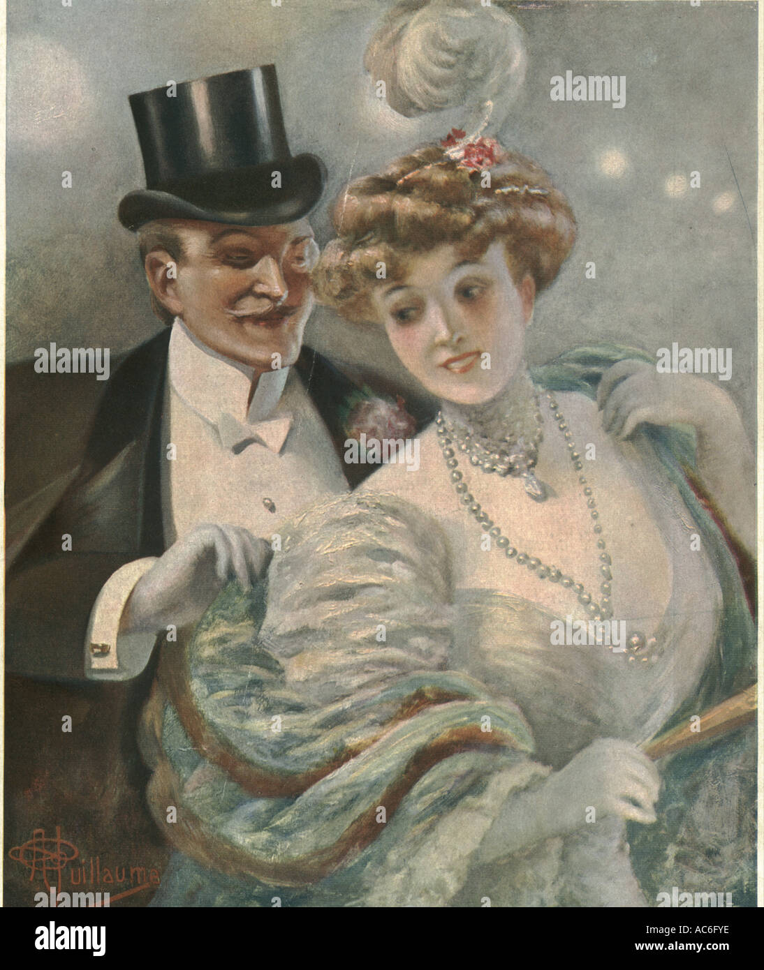 Advertising brochure for High-Life Tailor, Paris 1905: Evening dress Stock  Photo - Alamy