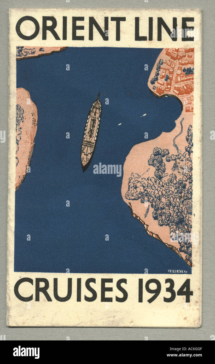 Orient Line Cruise brochure 1934 Stock Photo