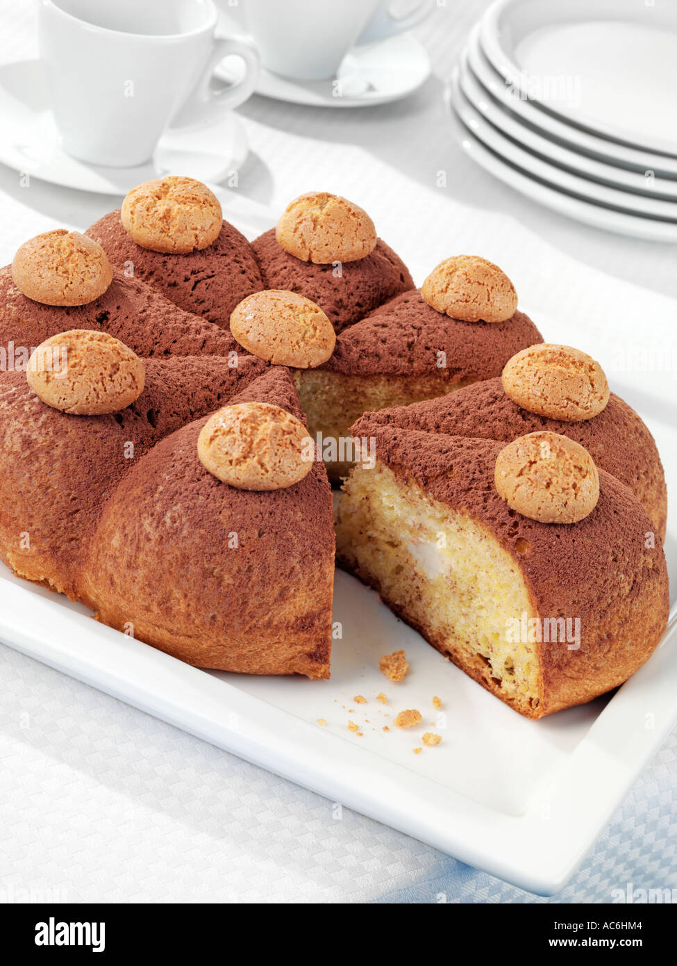 Italian Torta Cappuccino Stock Photo Alamy