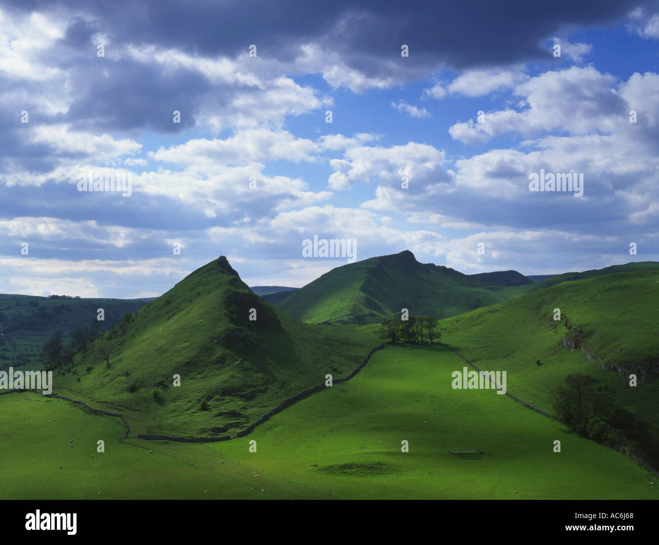 Parkhouse Hill and Chrome Hill Peak District National Park Derbyshire Stock Photo