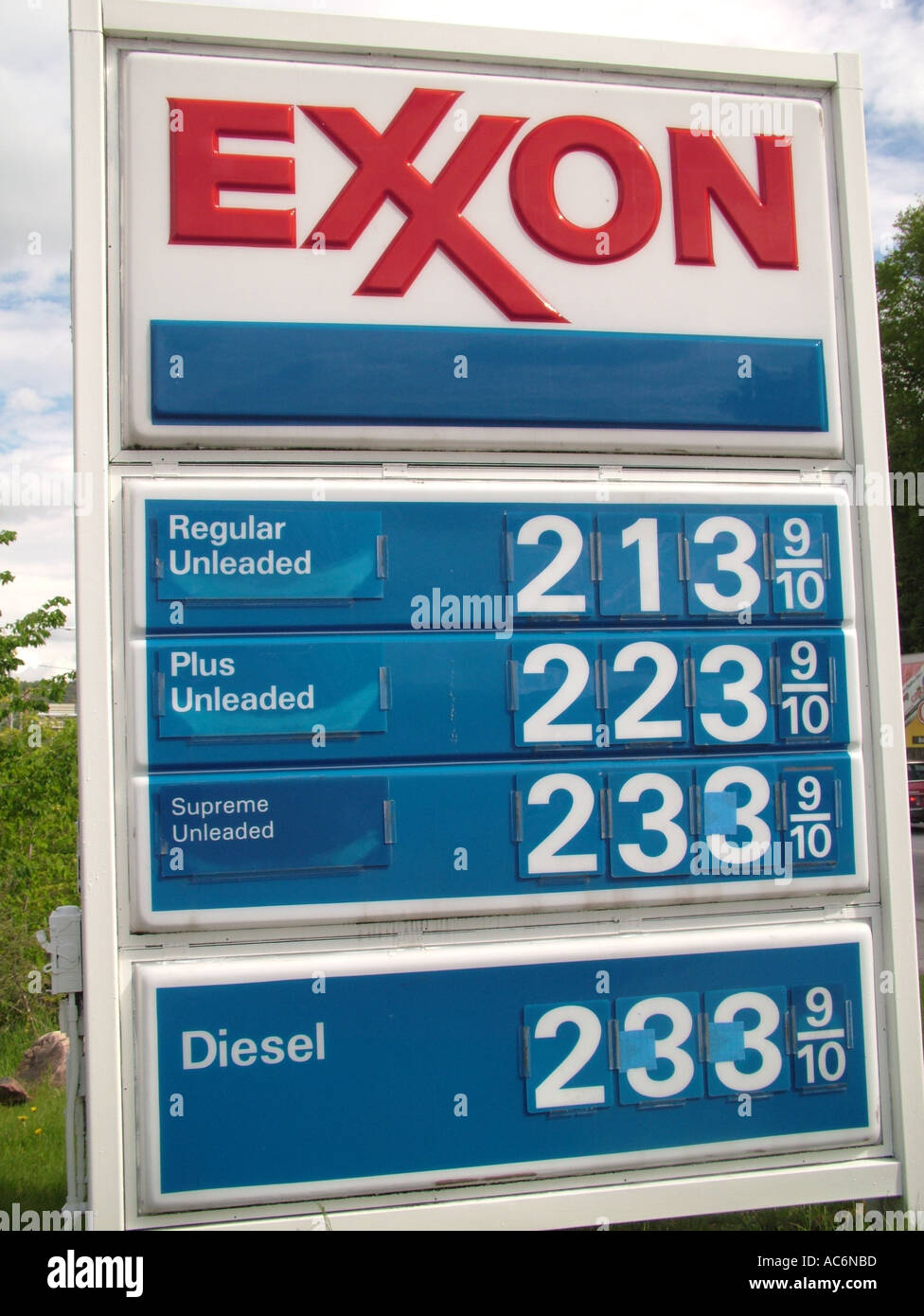 AJD42830, Exxon Gas Station Stock Photo