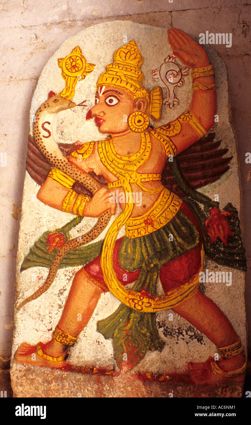 PAINTED CARVINGS IN SRI RAMA TEMPLE PENUKONDA ANDHRA PRADESH Stock ...