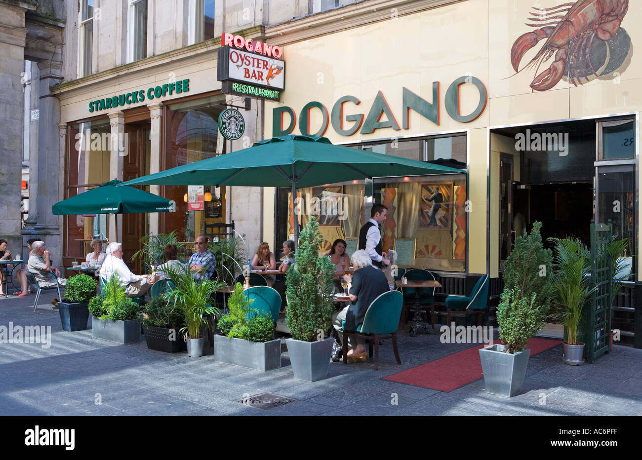 EXCHANGE PLACE GLASGOW AND THE ROGANO RESTAURANT Stock Photo Alamy