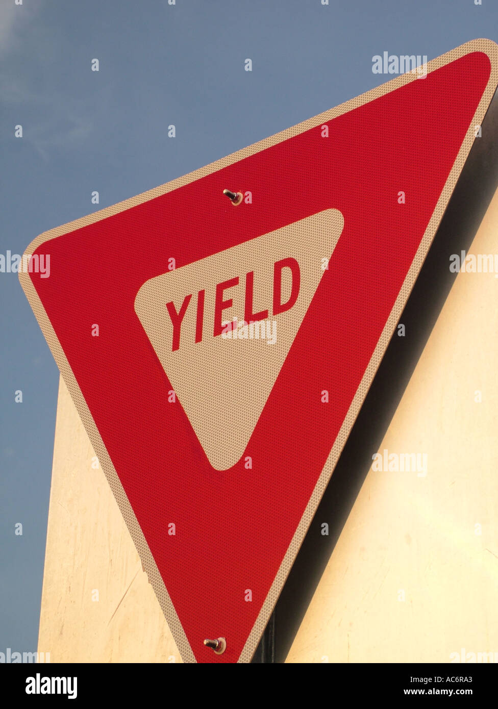 AJD43010, road signs, Yield right-of-way Stock Photo