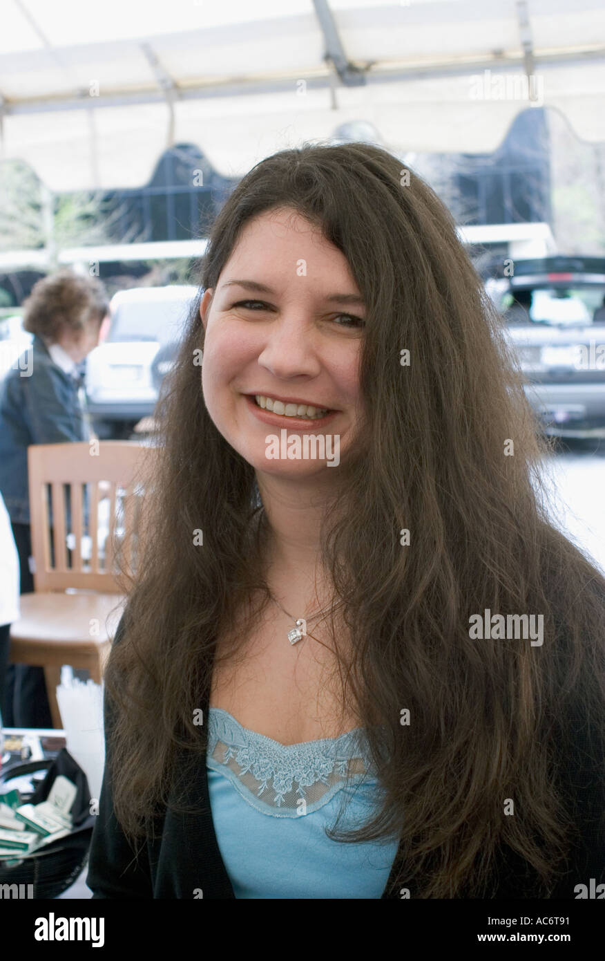 Woman black hair long hi-res stock photography and images - Alamy