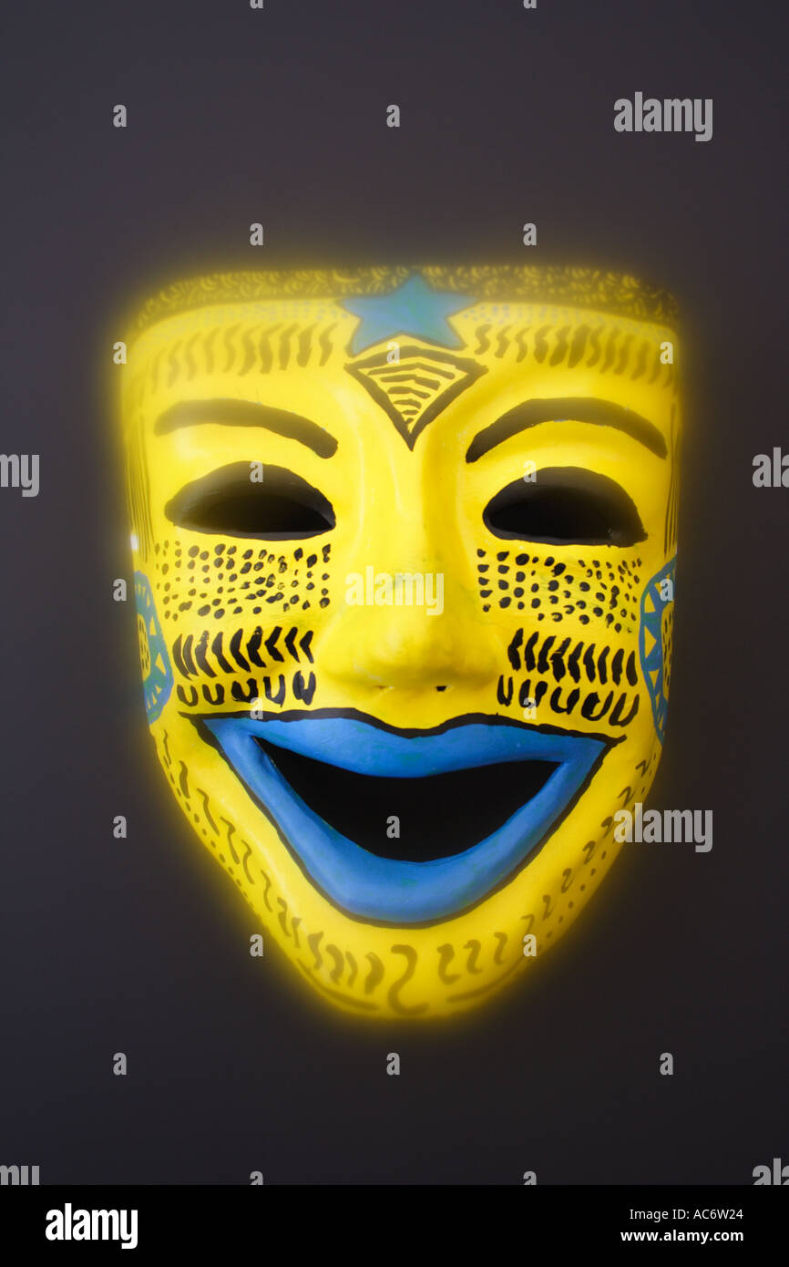 Download Yellow And Blue Painted Mask Black Background Bapd2374 Stock Photo Alamy PSD Mockup Templates