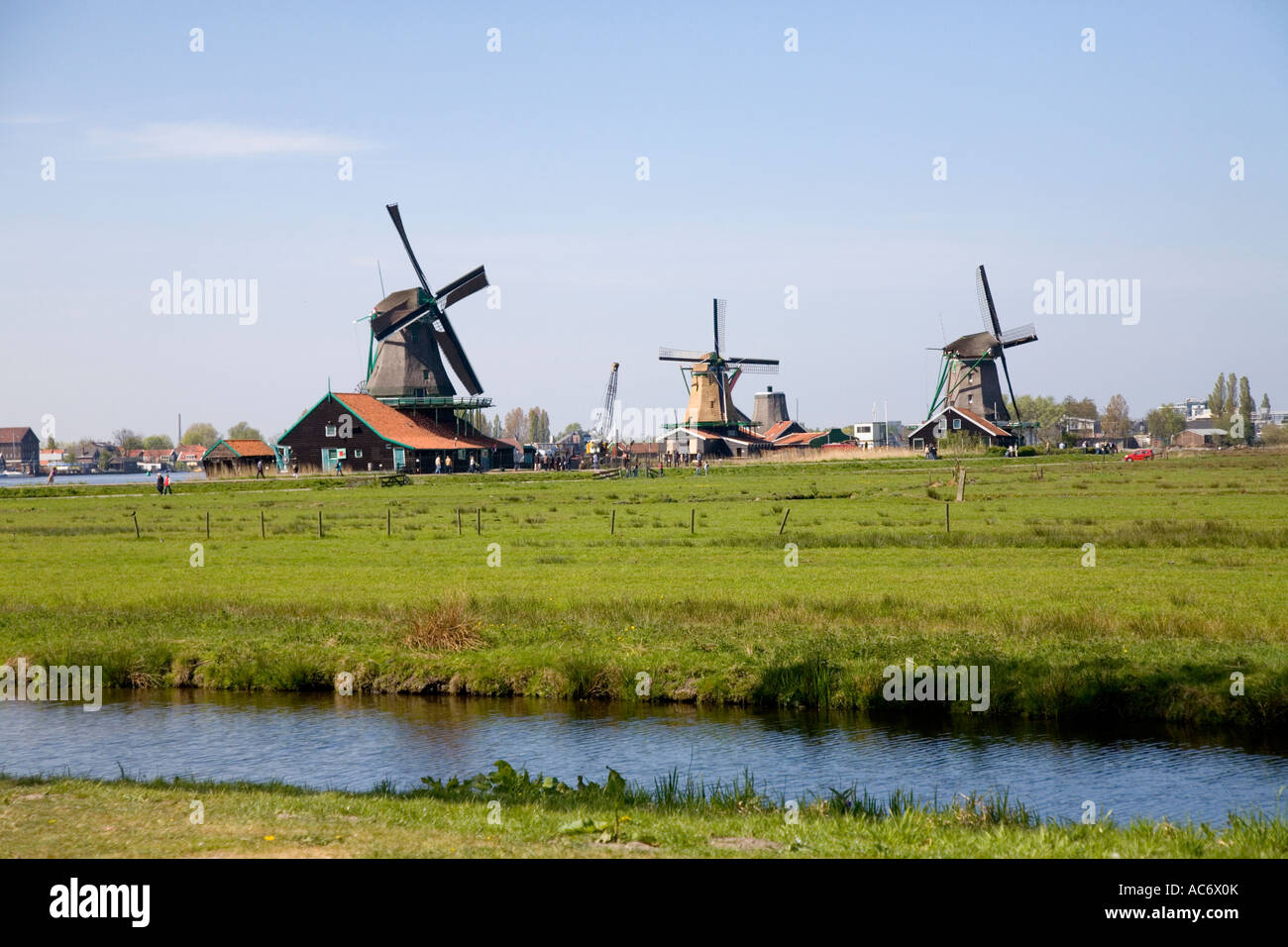 Typical Dutch landmark on display of original working windmills at De ...