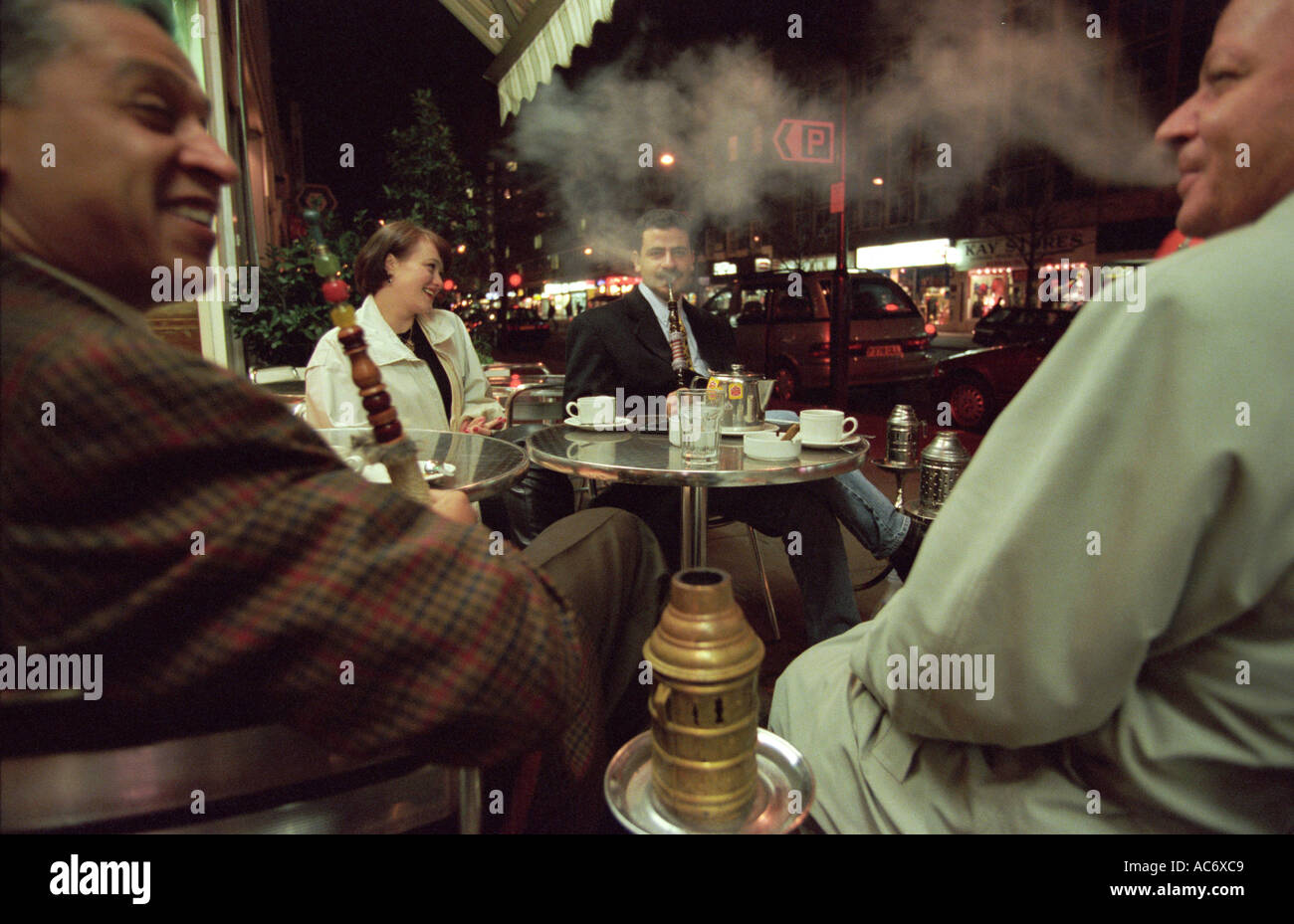 Lebanese cafe in the Edgware road London Stock Photo Alamy